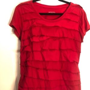 Red Ruffle Shirt